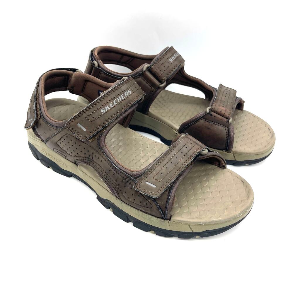 Skechers Men's Tresman Garo 204105 Relaxed Fit Adjustable Sandals Size 11